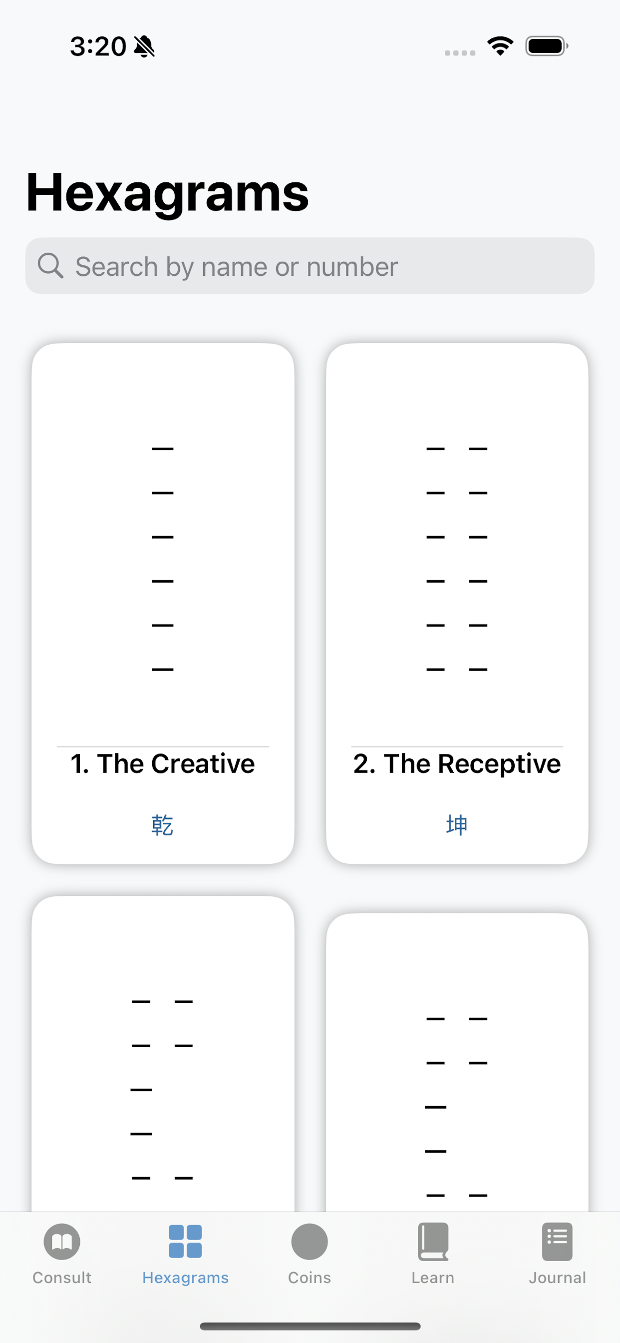 List of all 64 hexagrams